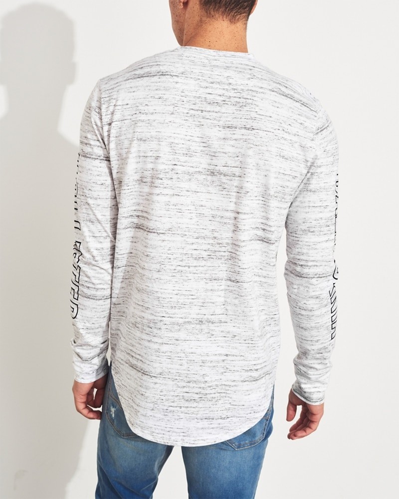 Hình Áo thun nam tay dài Hollister HCO-HL28 Textured Graphic Tee