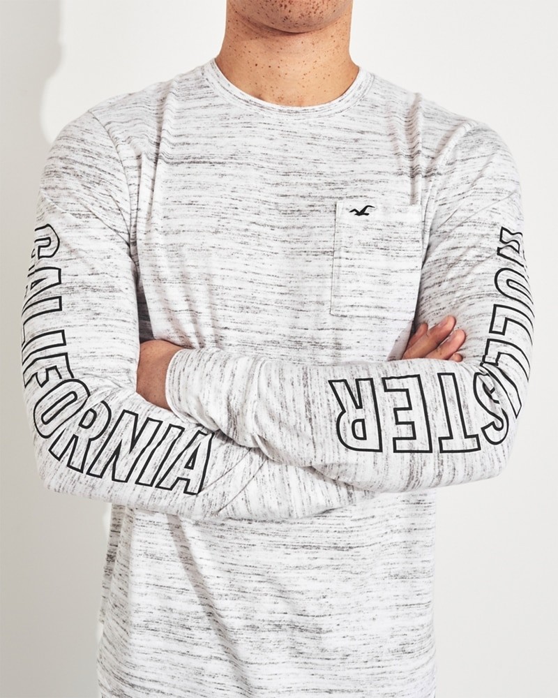 Hình Áo thun nam tay dài Hollister HCO-HL28 Textured Graphic Tee