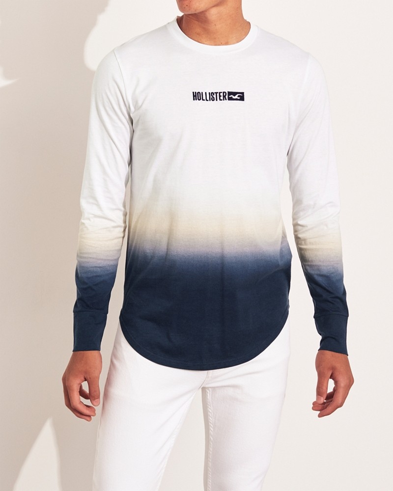 Hình Áo thun nam tay dài Hollister HCO-HL29 Ombré Graphic Tee