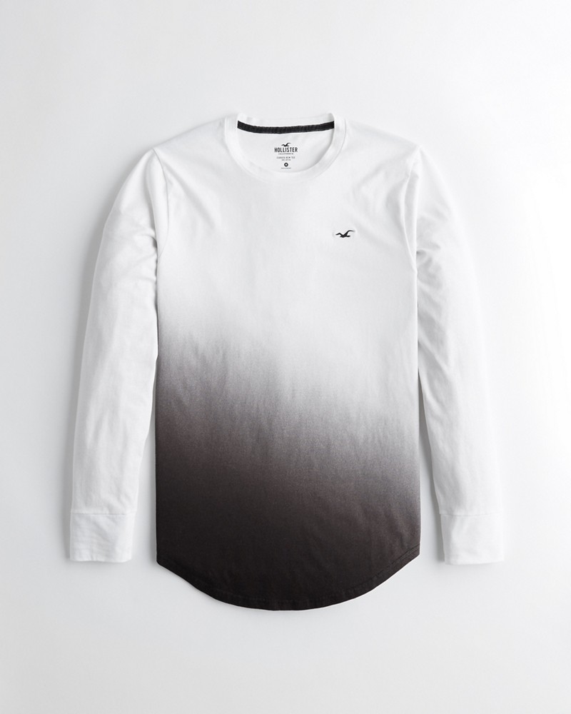 Hình Áo thun nam tay dài Hollister HCO-HL36 Ombré Curved Hem T-Shirt