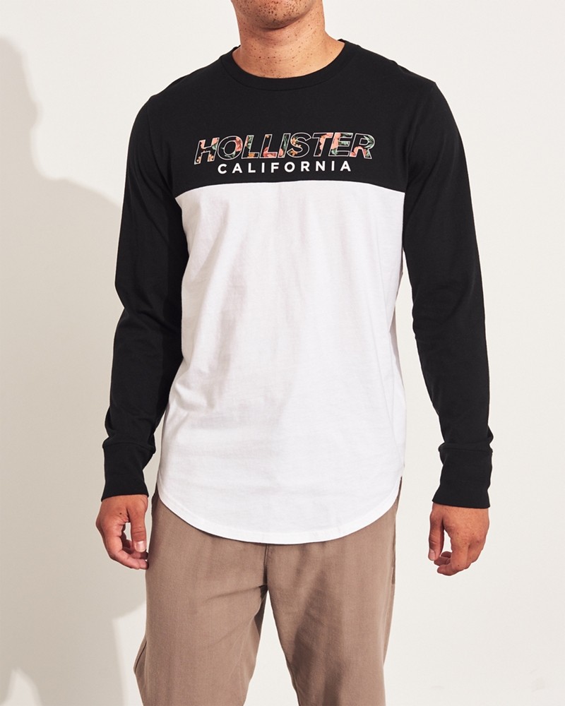 Hình Áo thun nam tay dài Hollister HCO-HL43 Print Floral Logo Graphic Tee
