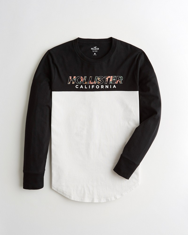 Hình Áo thun nam tay dài Hollister HCO-HL43 Print Floral Logo Graphic Tee