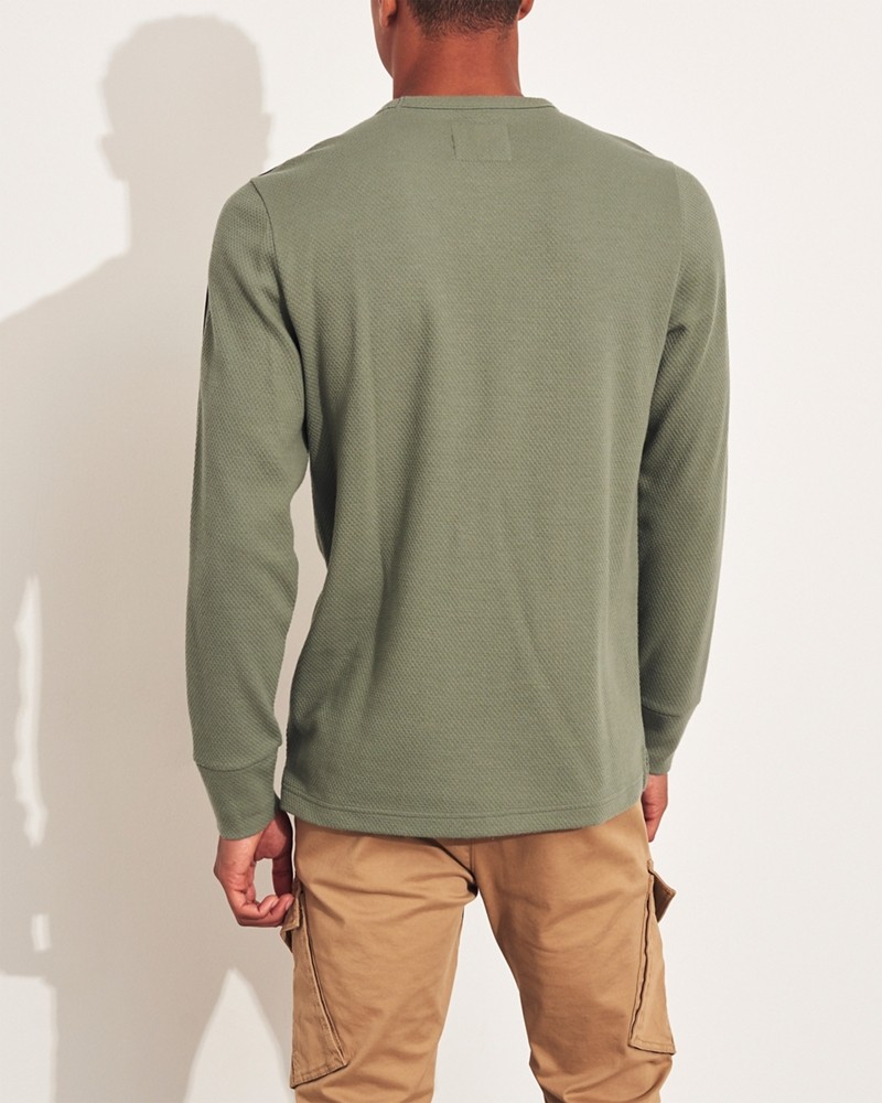 Hình Áo thun nam tay dài Hollister HCO-HL49 Stripe Jacquard Crewneck T-Shirt