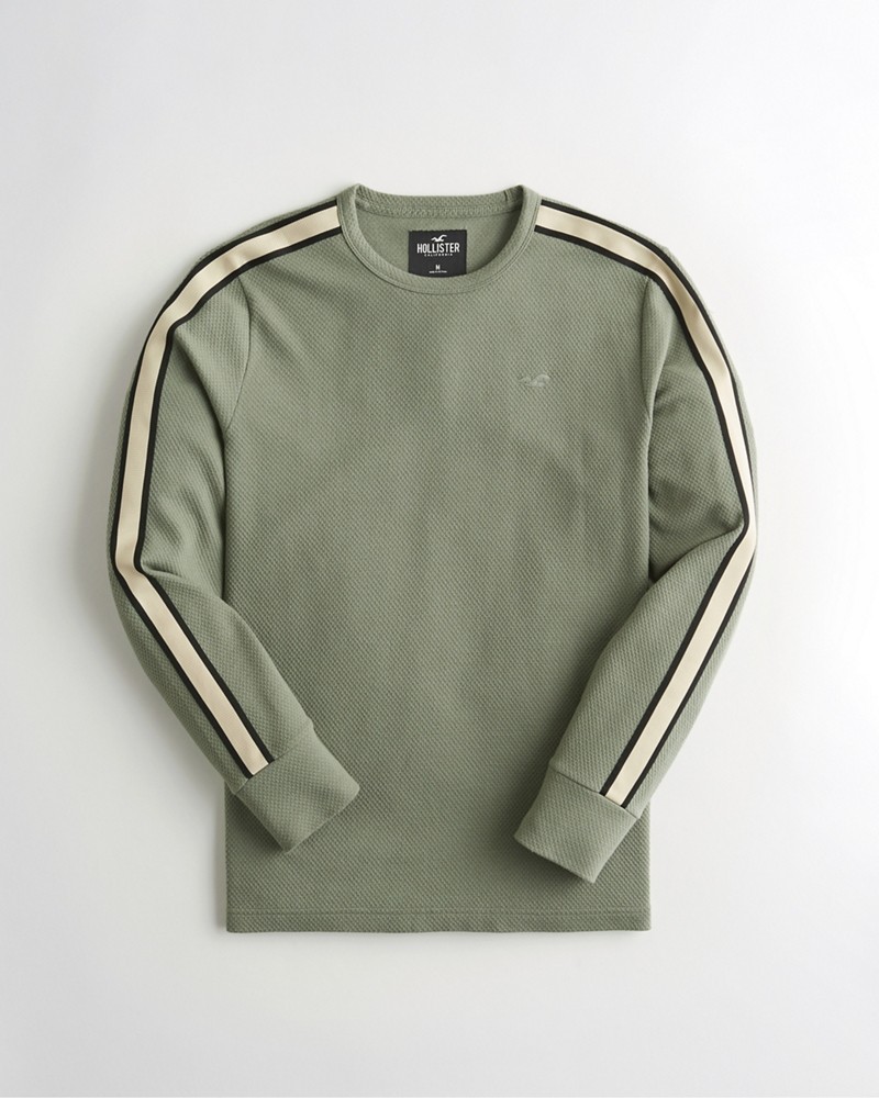 Hình Áo thun nam tay dài Hollister HCO-HL49 Stripe Jacquard Crewneck T-Shirt