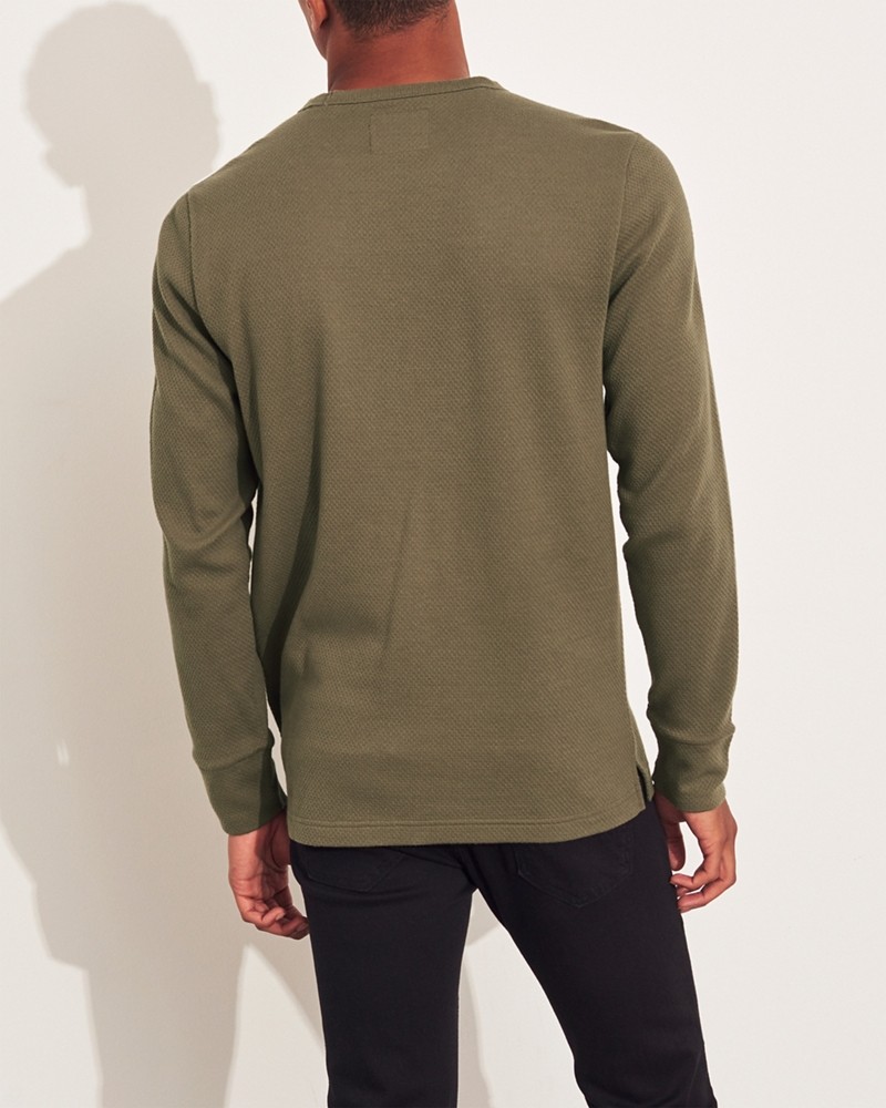 Hình Áo thun nam tay dài Hollister HCO-HL50 Stripe Jacquard Crewneck T-Shirt