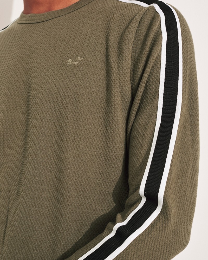 Hình Áo thun nam tay dài Hollister HCO-HL50 Stripe Jacquard Crewneck T-Shirt