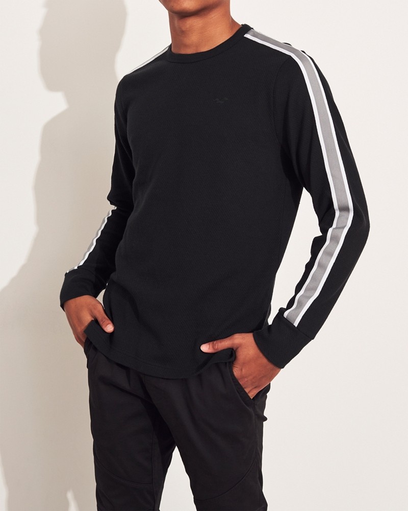 Hình Áo thun nam tay dài Hollister HCO-HL51 Stripe Jacquard Crewneck T-Shirt