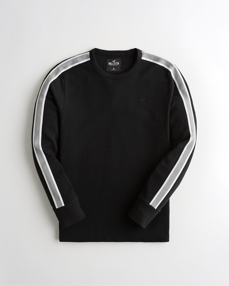 Hình Áo thun nam tay dài Hollister HCO-HL51 Stripe Jacquard Crewneck T-Shirt