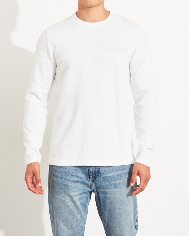 Hình Áo thun nam tay dài Hollister HCO-HL57 Ribbed Crewneck T-Shirt