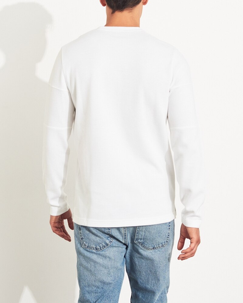 Hình Áo thun nam tay dài Hollister HCO-HL57 Ribbed Crewneck T-Shirt