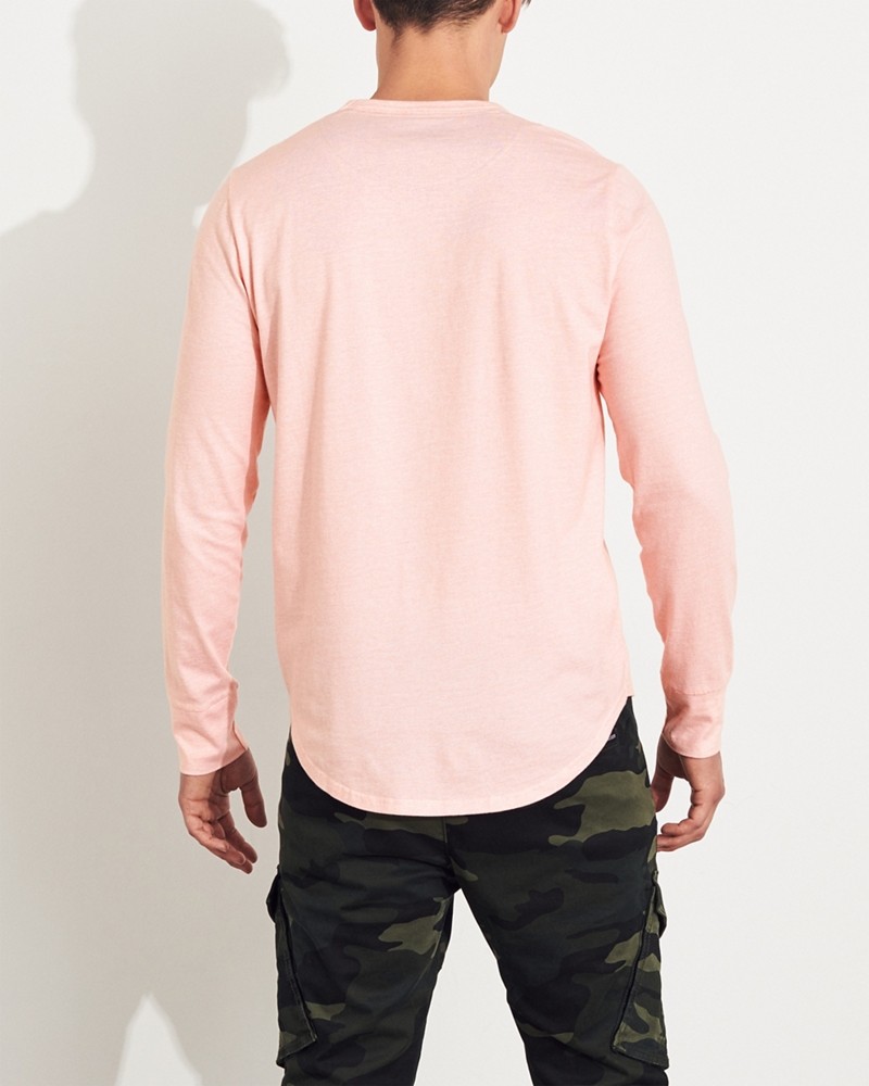Hình Áo thun nam tay dài Hollister HCO-HL66 Curved Hem T-Shirt