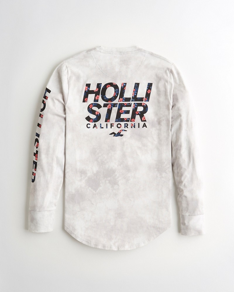 Hình Áo thun nam tay dài Hollister HCO-HL67 Print Floral Logo Graphic Tee