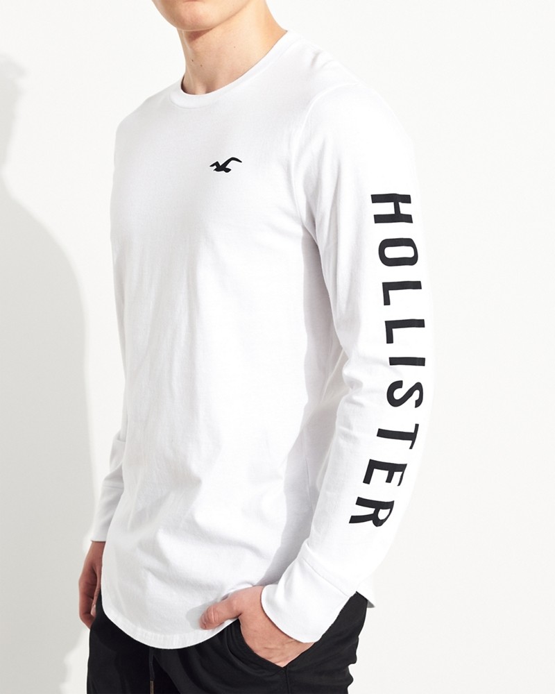Hình Áo thun nam tay dài Hollister HCO-HL73 Print Logo Graphic Tee