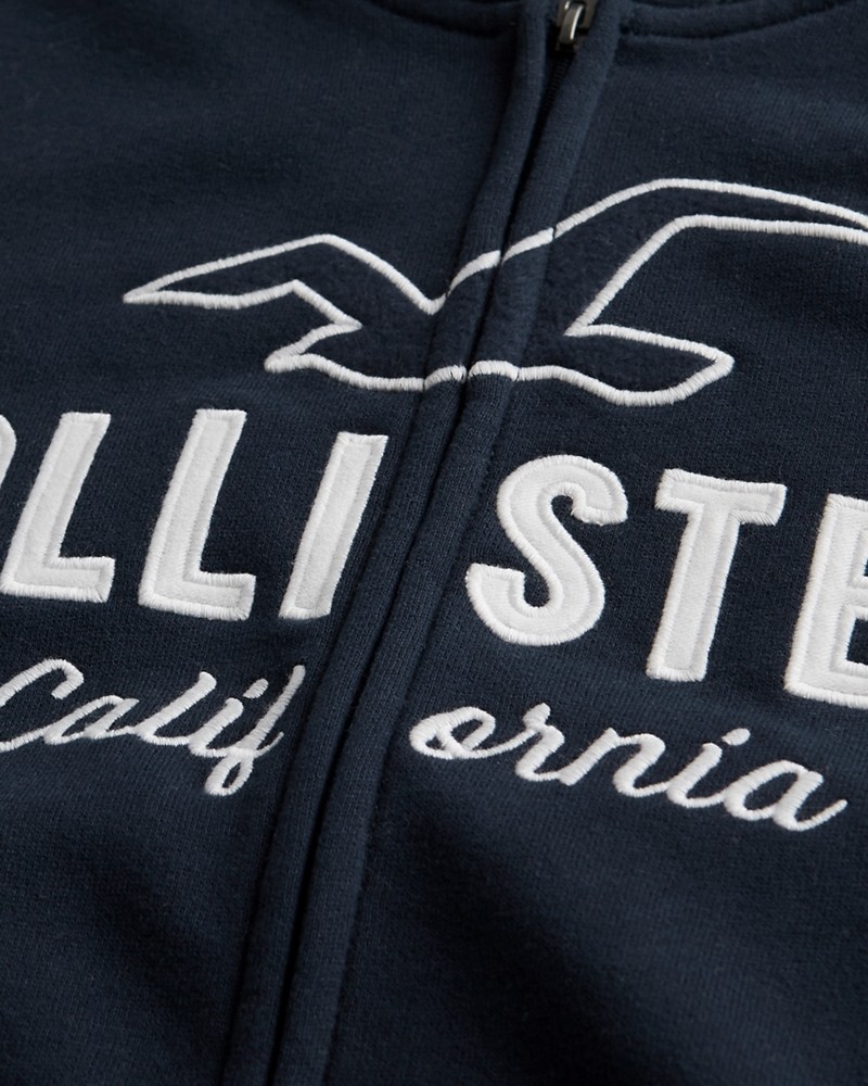 Hình Áo khoác nữ Hollister HCO-NK19 Logo Full-Zip Hoodie Navy