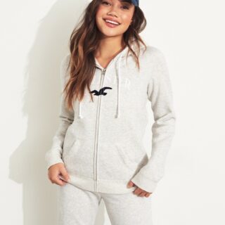 Hình Áo khoác nữ Hollister HCO-NK20 Embroidered Logo Full-Zip Hoodie