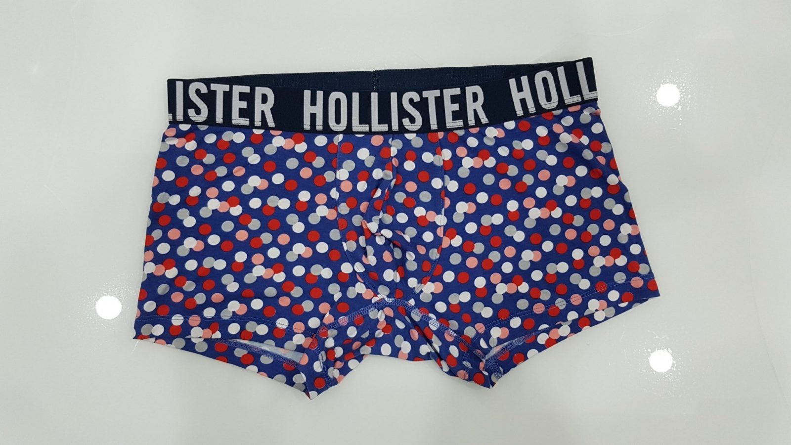 Hình Quần lót nam Hollister HCO-UD12 Classic Trunk Blue polka dots