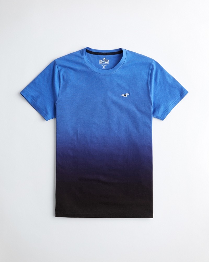 Hình Áo thun nam Hollister HCO-T164 Crewneck T-Shirt blue to navy ombre