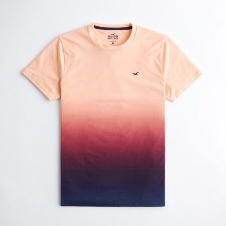 Hình Áo thun nam Hollister HCO-T165 Crewneck T-Shirt coral to navy ombre