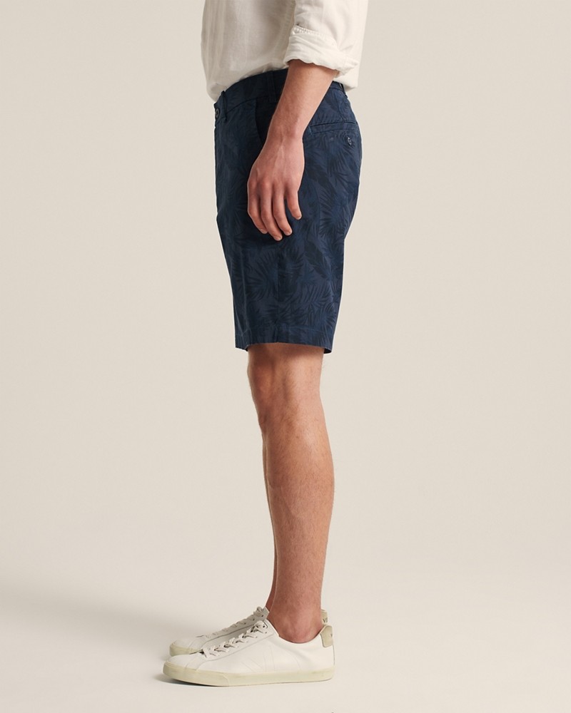 Quần shorts Abercrombie AF-US-S03 Stretch Chino Shorts Navy - Ảnh 6