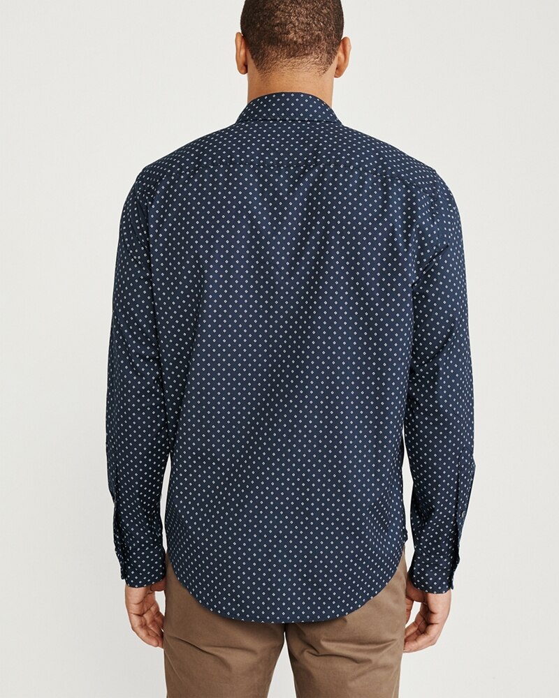 Áo sơmi nam Abercrombie & Fitch AF-US-SM101 Print Poplin Shirt - Ảnh 5