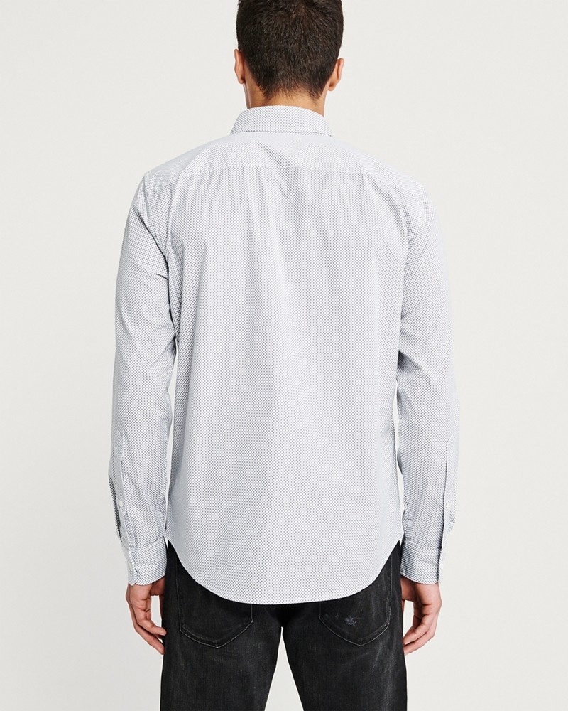 Áo sơmi nam Abercrombie & Fitch AF-US-SM109 Super Slim Poplin Shirt - Ảnh 5