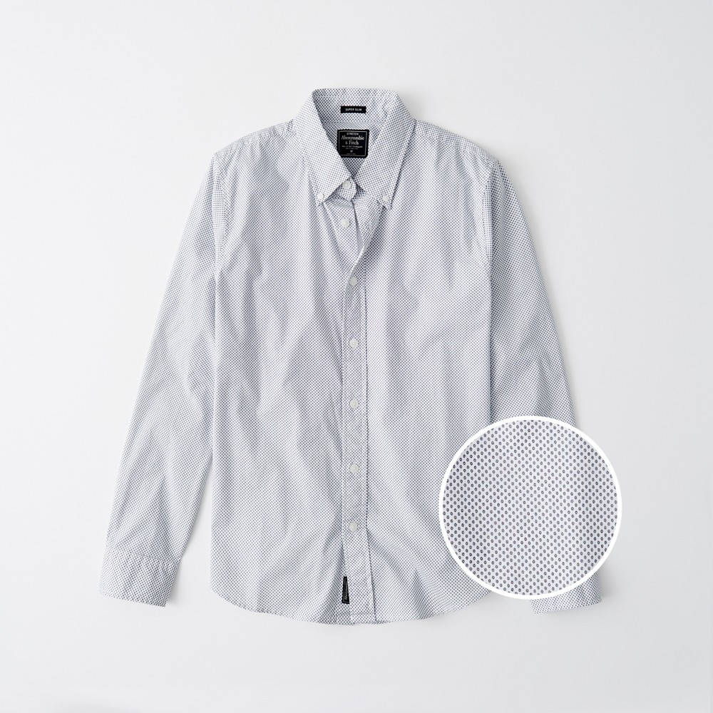 Áo sơmi nam Abercrombie & Fitch AF-US-SM109 Super Slim Poplin Shirt - Ảnh 6