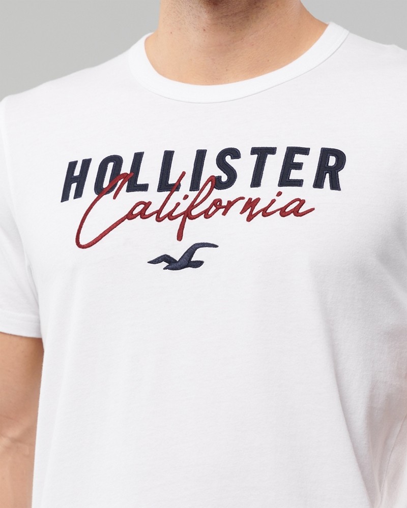 Áo thun nam Hollister HCO-US-T16 Embroidered Logo Graphic Tee - Ảnh 4