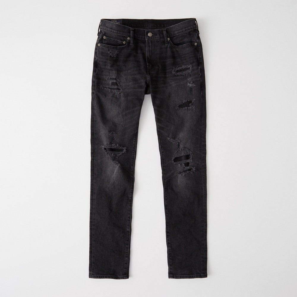 Hình Quần Jean nam Abercrombie & Fitch AF-US-J57 Skinny Jeans Black
