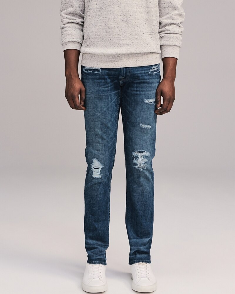 Hình Quần Jean nam Abercrombie & Fitch AF-US-J61 Repaired Skinny Jeans