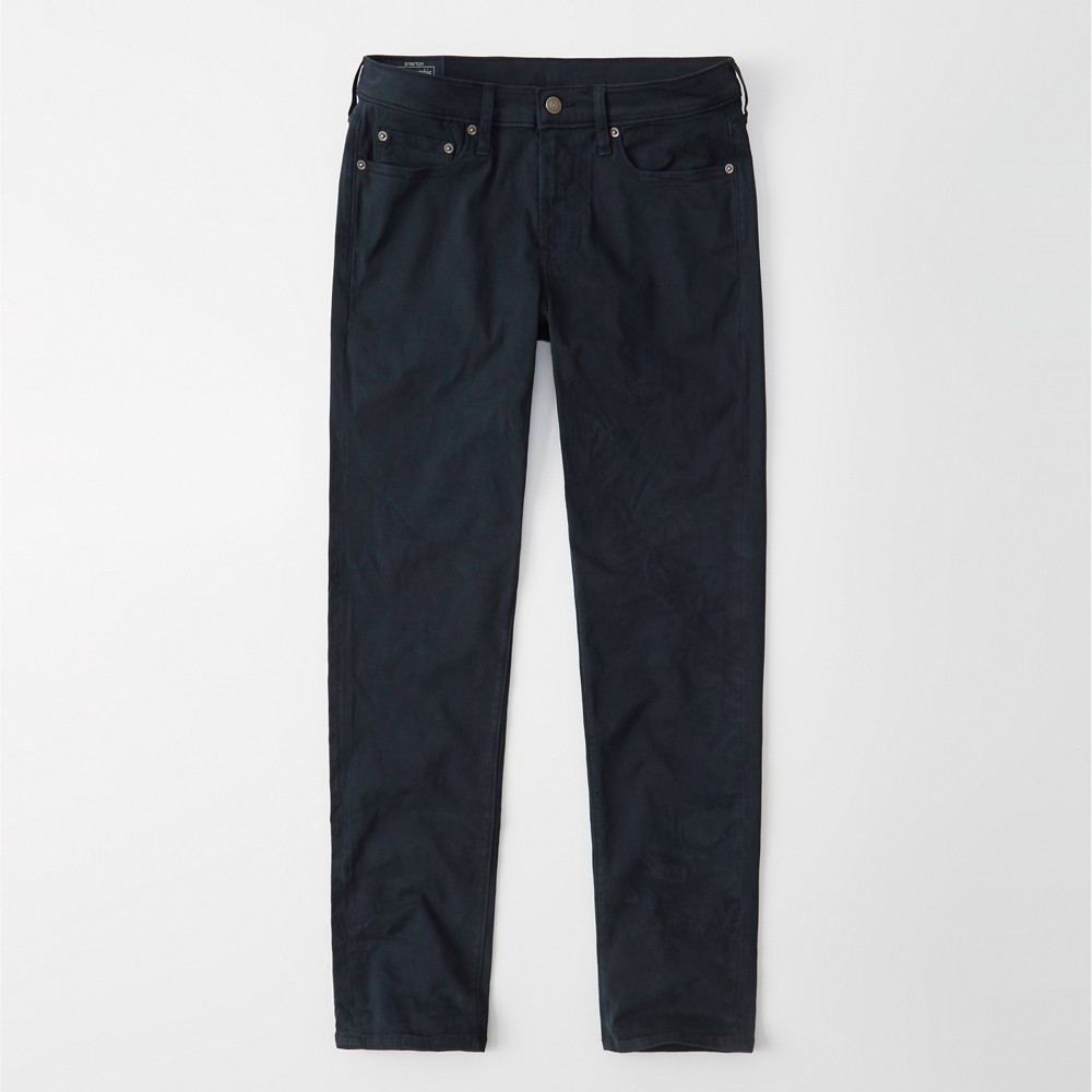 Hình Quần khaki nam AF-US-Q19  A&F Signature Stretch Twill  Skinny Sateen Pants