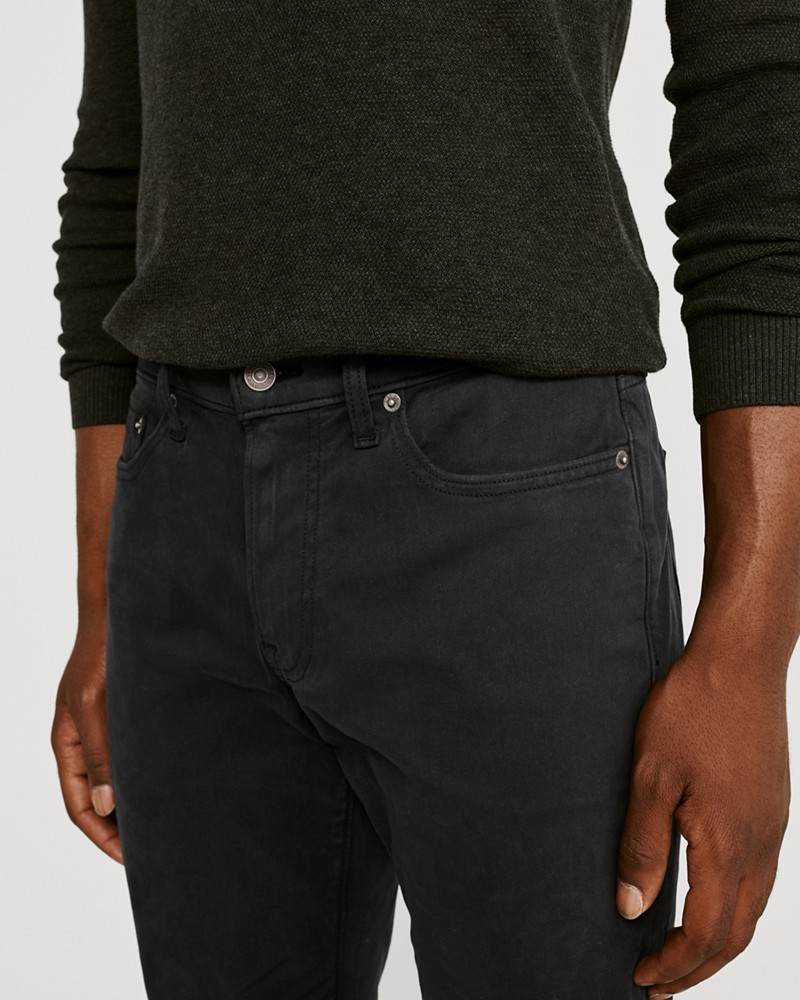 Hình Quần khaki nam AF-US-Q20  A&F Signature Stretch Twill  Skinny Sateen Pants