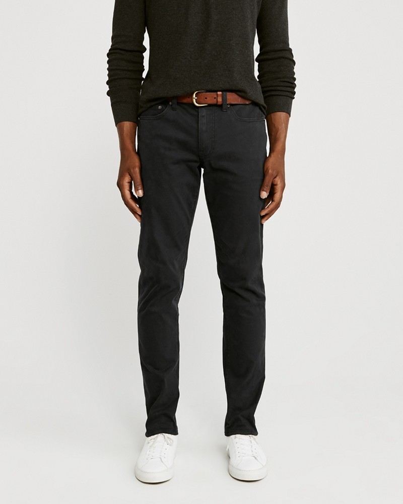 Hình Quần khaki nam AF-US-Q20  A&F Signature Stretch Twill  Skinny Sateen Pants