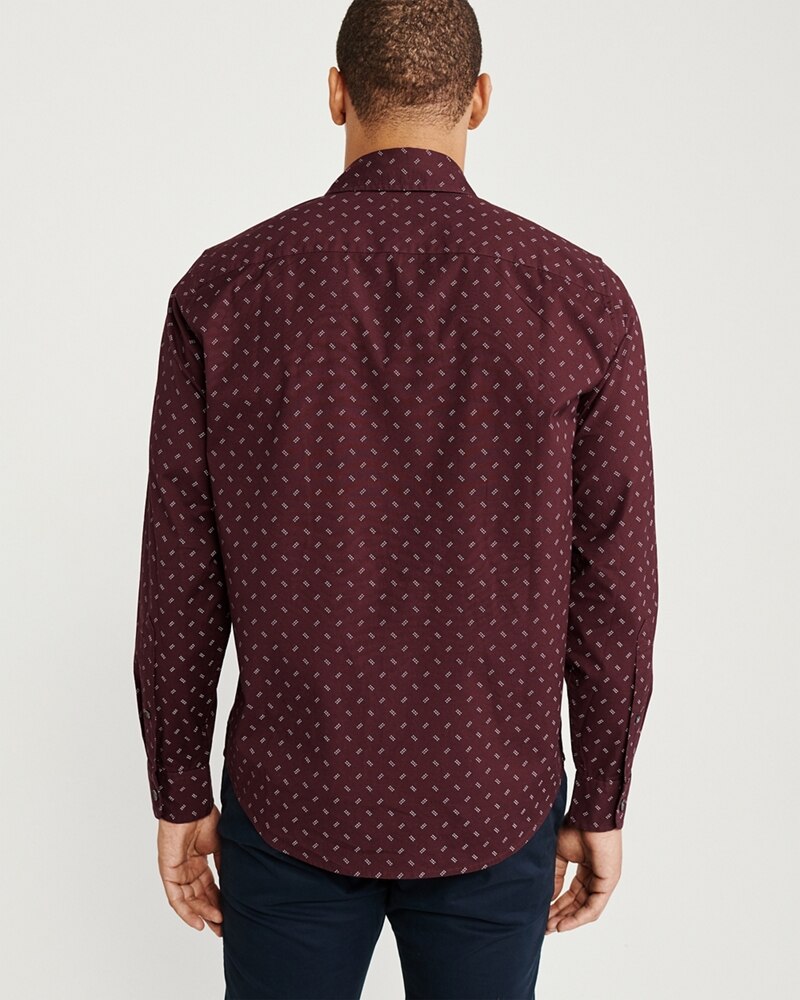 Hình Áo sơmi nam Abercrombie & Fitch AF-US-SM103 Print Poplin Shirt