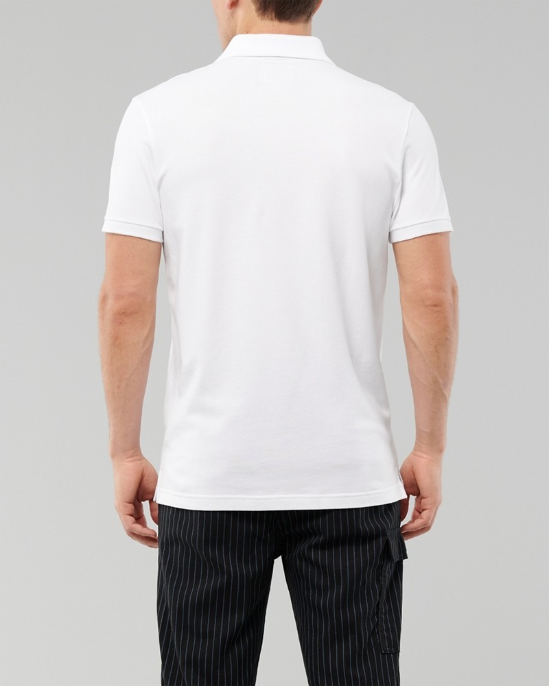 Hình Áo thun nam Hollister HCO-P226 Stretch Polo White