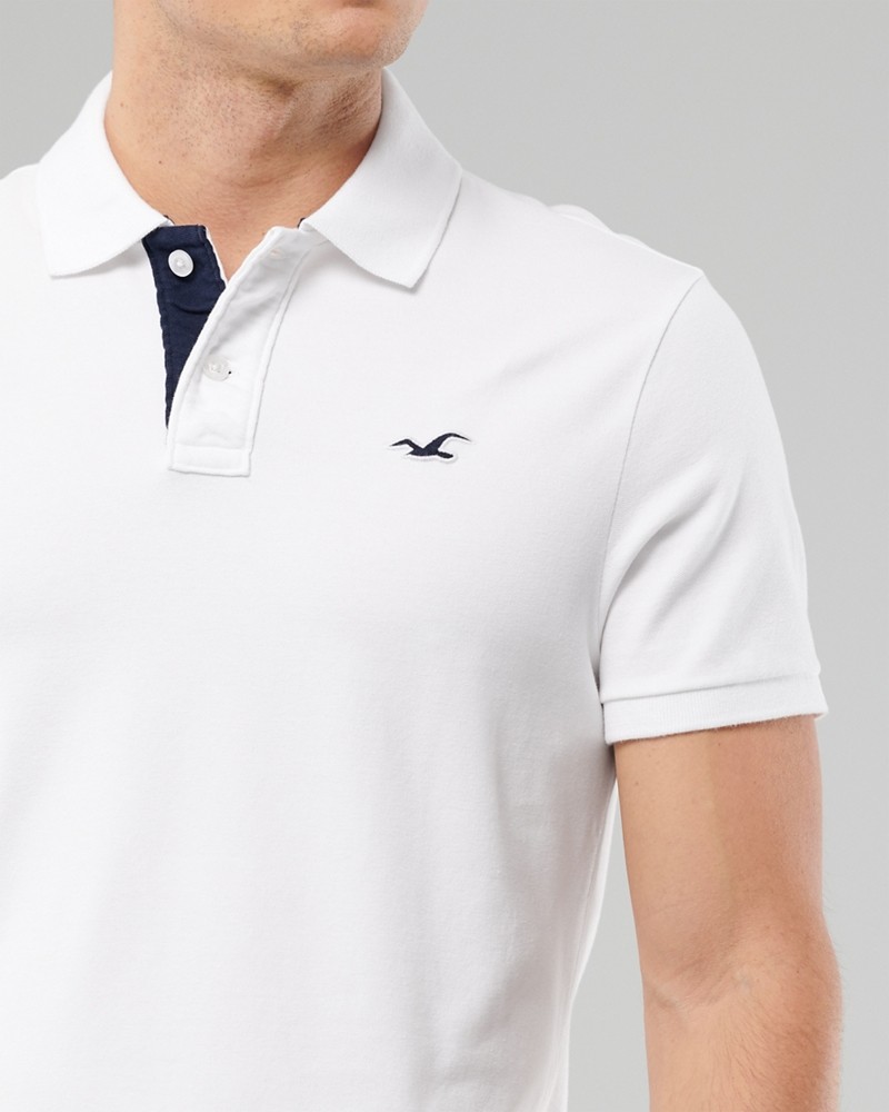 Hình Áo thun nam Hollister HCO-P226 Stretch Polo White