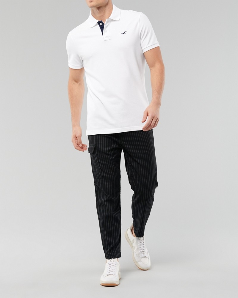 Hình Áo thun nam Hollister HCO-P226 Stretch Polo White