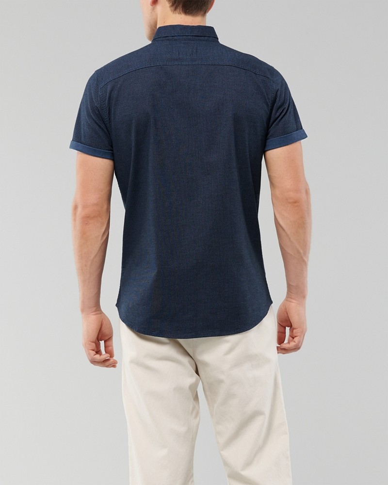 Hình Áo sơmi nam Hollister HCO-US-SM29 Stretch Oxford Muscle Fit Shirt