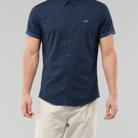 Hình Áo sơmi nam Hollister HCO-US-SM29 Stretch Oxford Muscle Fit Shirt