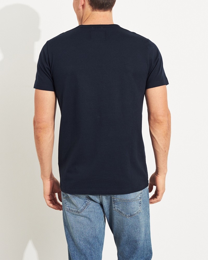 Hình Áo thun nam Hollister HCO-US-T18 Embroidered Logo Graphic Tee Navy