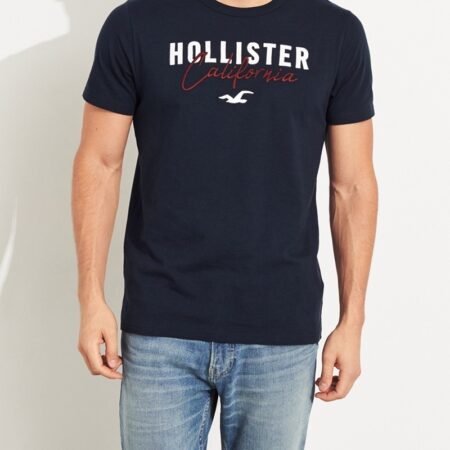 Hình Áo thun nam Hollister HCO-US-T18 Embroidered Logo Graphic Tee Navy