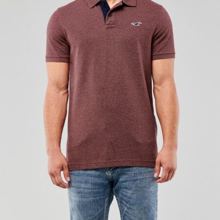 Áo thun nam Hollister HCO-P227 Stretch Polo heather burgundy