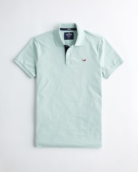Áo thun nam Hollister HCO-P230 Stretch Polo mint green