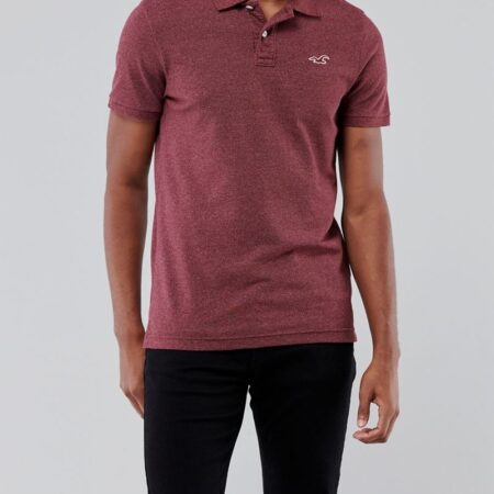 Áo thun nam Hollister HCO-P235 Stretch Polo Heather burgundy