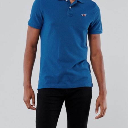 Áo thun nam Hollister HCO-P236 Stretch Polo Heather Blue