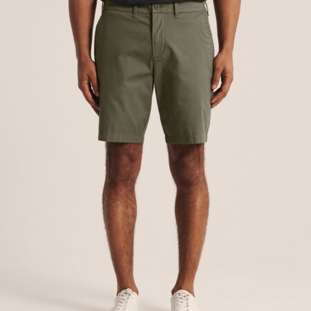 Quần shorts Abercrombie AF-US-S05 Stretch Chino Shorts Olive Green
