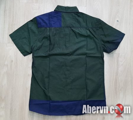 Áo sơmi nam Tommy TM-SM06 Linen Slim Fit Shirt Green Blue - Ảnh 2