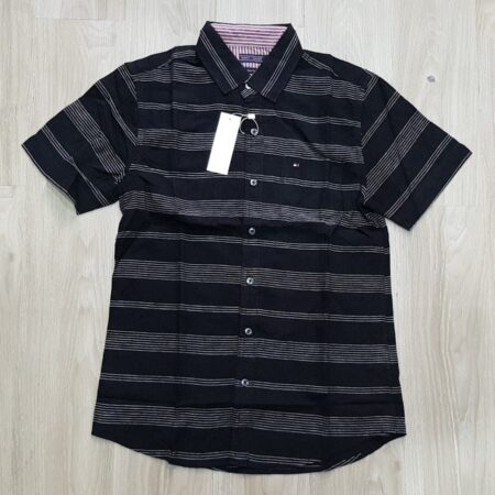 Áo sơmi nam Tommy TM-SM07 Linen Slim Fit Shirt Black