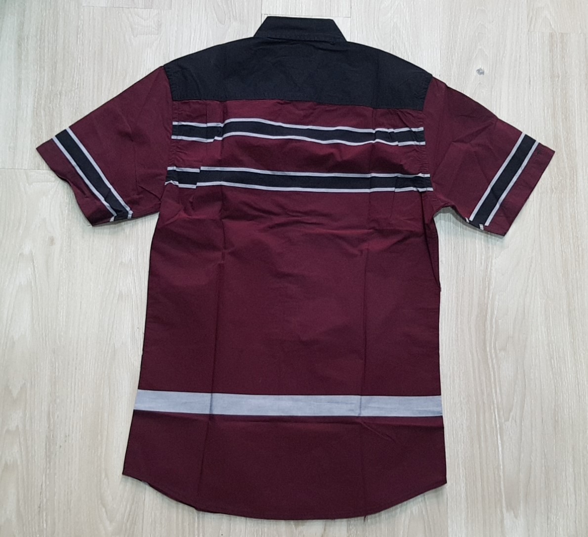 Áo sơmi nam Tommy TM-SM09 Linen Slim Fit Shirt Burgundy - Ảnh 2