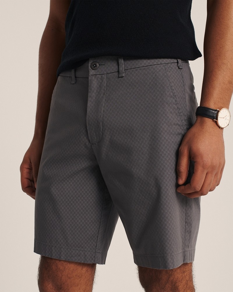 Quần shorts Abercrombie AF-US-S06 Stretch Chino Shorts Dark Grey image