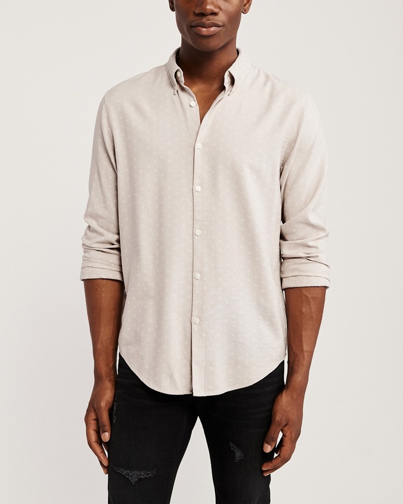 Áo sơ mi nam Abercrombie AF-US-SM104 Long-Sleeve Button-Up image